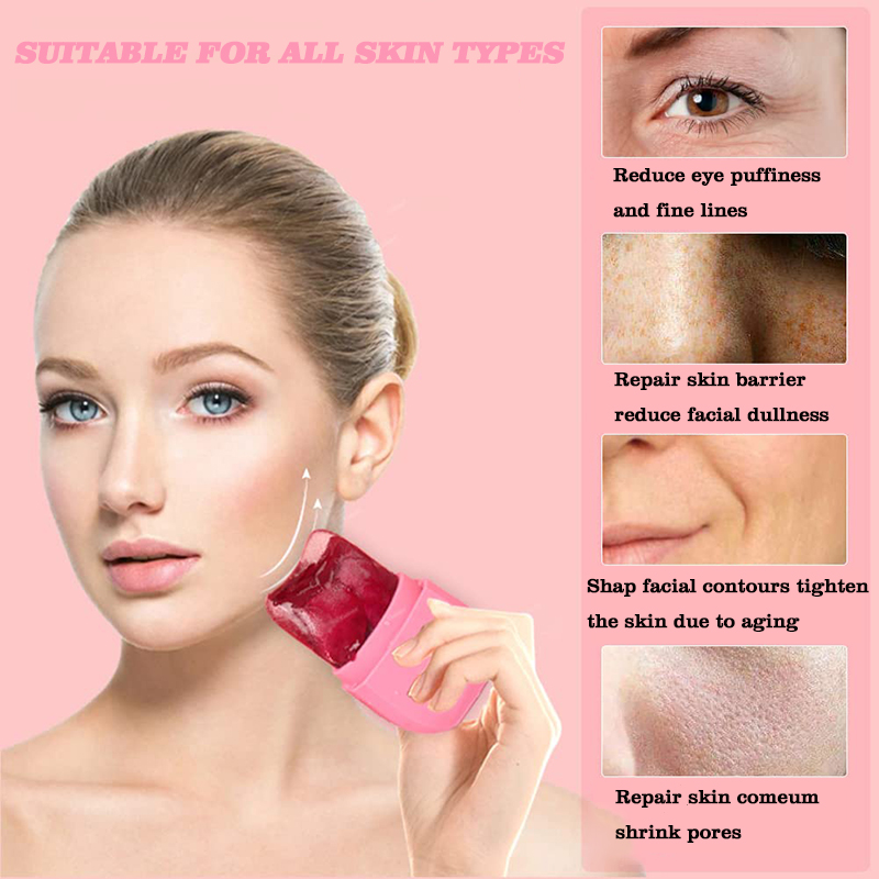 custom logo beauty massage tool body eyes face silicone massage ice mold facial ice roller