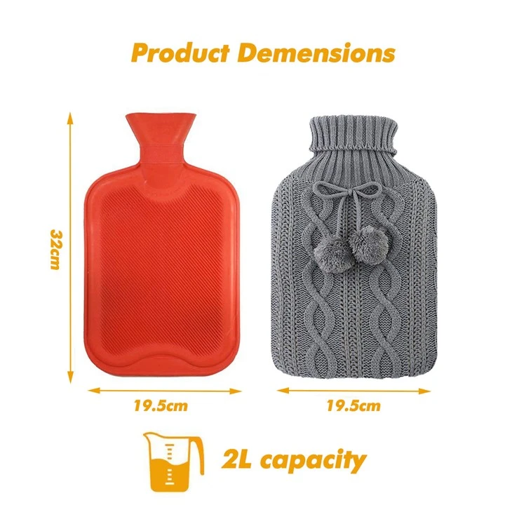hot water bag 2000ml classic knit cover